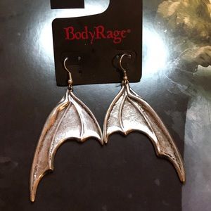 BodyRage Bat Wing earnings (never worn)